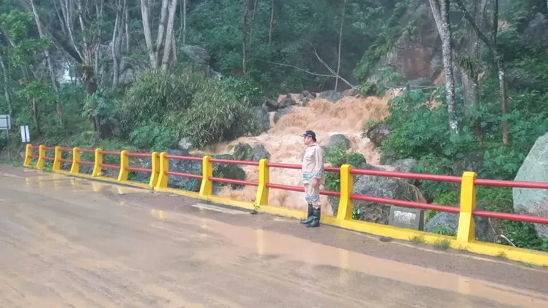 Jembatan Gemblung Desa Nglinggis Banjir