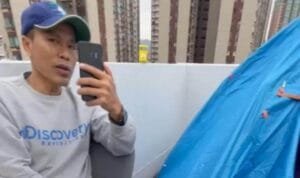 Warga Trenggalek korban perdagangan orang,korban tinggal di tenda rooftop apartemen dekat kandang kelinci